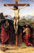FRANCIA, Francesco Crucifixion with Sts John and Jerome dfh Norge oil painting reproduction